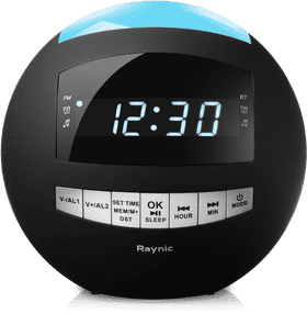 Modern Multifunctional Alarm Clock with Bluetooth PNG