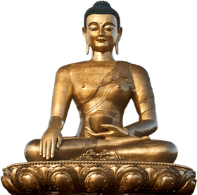 Golden Buddha of Serenity and Wisdom PNG