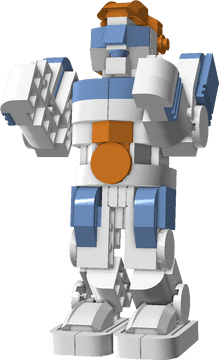 Colorful Action Robot Figure PNG