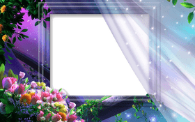 Whimsical Garden of Vibrant Flowers PNG