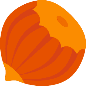 Vibrant Hazelnut Delight in Bright Orange PNG