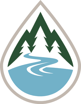 Serene Mountain River Reflection PNG