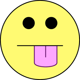 Playful Emoticon with a Silly Expression PNG
