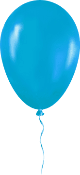 Bright Blue Balloon of Joy PNG