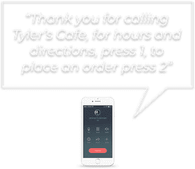 Smartphone Menu Assistance for Tyler's Cafe PNG