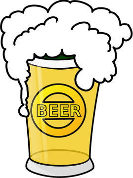 Frothy Delight The Perfect Beer Glass PNG