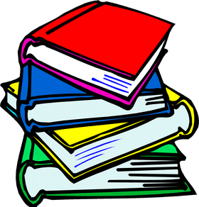 Colorful Stack of Books PNG