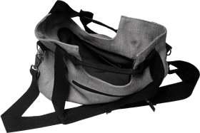 Stylish Grey Shopping Bag for Everyday Use PNG