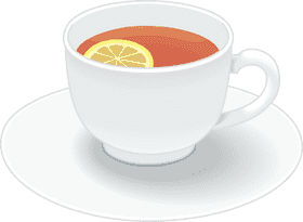 Refreshing Lemon Tea Cup Delight PNG
