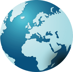 Globe of Continents and Oceans PNG