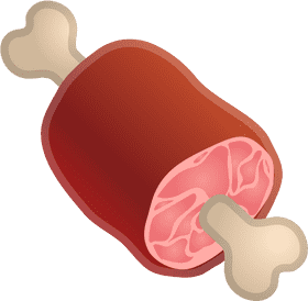 Savory Meat with Bone Delight PNG