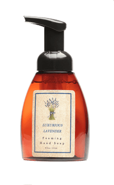Luxurious Lavender Foaming Soap for Hand Care PNG