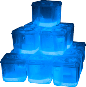 Glowing Ice Cube Tower PNG