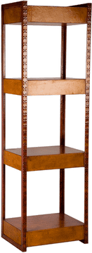 Elegant Wooden Library Shelf for Home and Office PNG