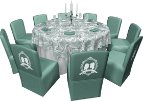 Elegant Hospital Room Dining Setup PNG
