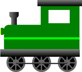 Classic Green Steam Train Adventure PNG