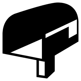 Stylish Black Mailbox Design PNG