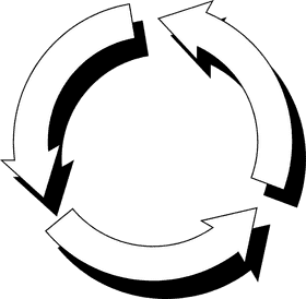 Dynamic Circular Arrow Design PNG