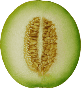 Refreshing Green Melon Slice Delight PNG