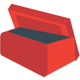 Vibrant Red Storage Box with Lid PNG