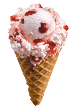 Delicious Strawberry Swirl Ice Cream Delight PNG