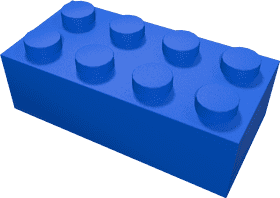 Vibrant Blue LEGO Brick of Creativity PNG