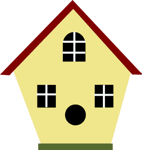 Whimsical Yellow Birdhouse with Cozy Charm PNG