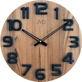 Elegant Wooden Wall Clock Design PNG