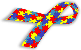 Colorful Awareness Ribbon for Autism Advocacy PNG
