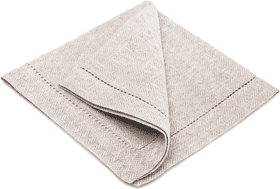Elegant Herringbone Fabric Napkin Holder PNG