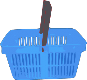 Colorful Laundry Basket for Everyday Use PNG