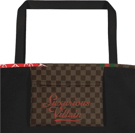 Luxurious Villain Shopping Bag Design PNG