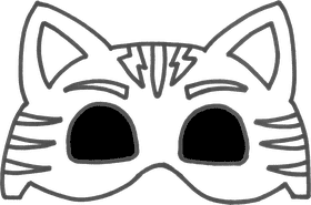 Whimsical Cat Mascara Magic PNG