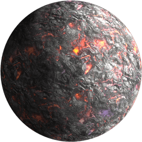 Volcanic Lava Planet of Dark Mysteries PNG