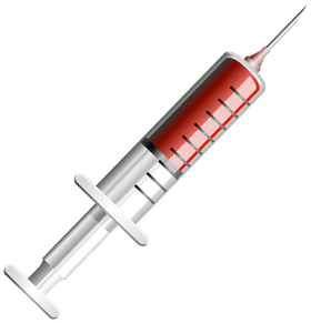 Red Liquid Syringe for Medical Use PNG