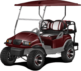 Luxury Golf Course Cart for Ultimate Comfort PNG