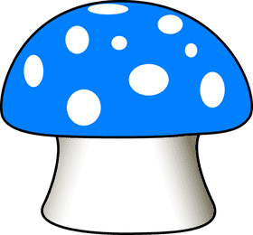 Whimsical Blue Mushroom Soup Delight PNG