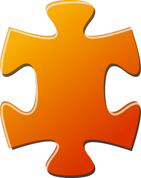 Bright Orange Jigsaw Pieces for Creative Minds PNG