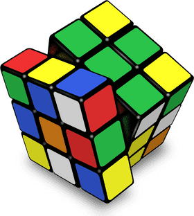 Colorful Ice Cube Puzzle Challenge PNG