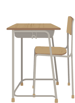 Modern Minimalist Office Desk and Chair Set PNG