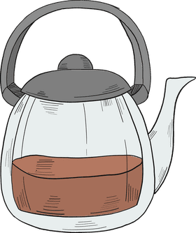 Elegant Glass Teapot Cookware for Brewed Perfection PNG