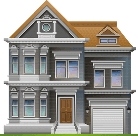 Elegant Modern House Design with Classic Touches PNG