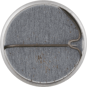 Vintage Metal Button with Textured Finish PNG
