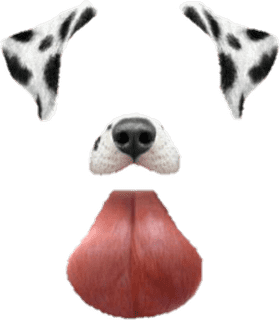 Playful Dog with Charming Spots PNG