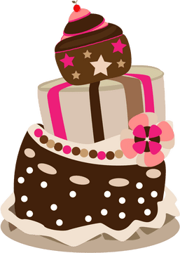 Deliciously Decorated Chocolate Cake PNG