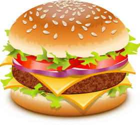 Delicious Double Cheese Burger Delight PNG
