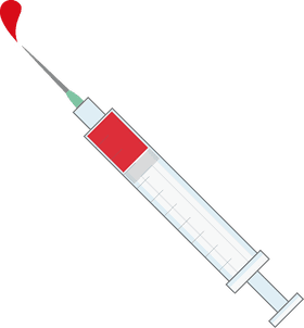 Red Liquid Syringe for Medical Use PNG