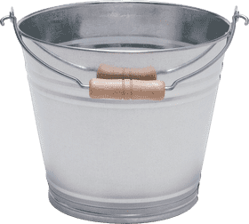 Classic Metal Popcorn Bucket for Movie Nights PNG