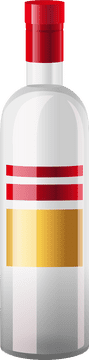 Sleek Design Bottle with Bold Stripes PNG