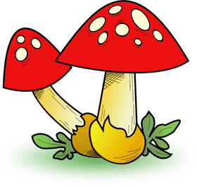 Whimsical Forest Fungi Delight PNG